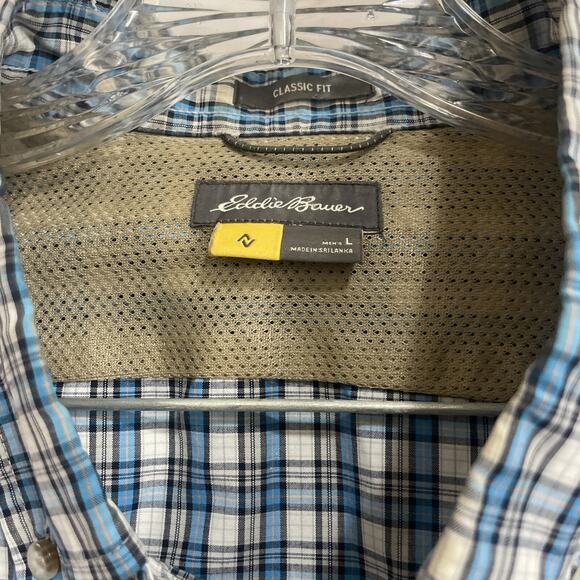 Eddie Bauer Men’s Classic Fix Long‎ Sleeve Plaid Lightweight Comfy Stylish - Picture 3 of 6